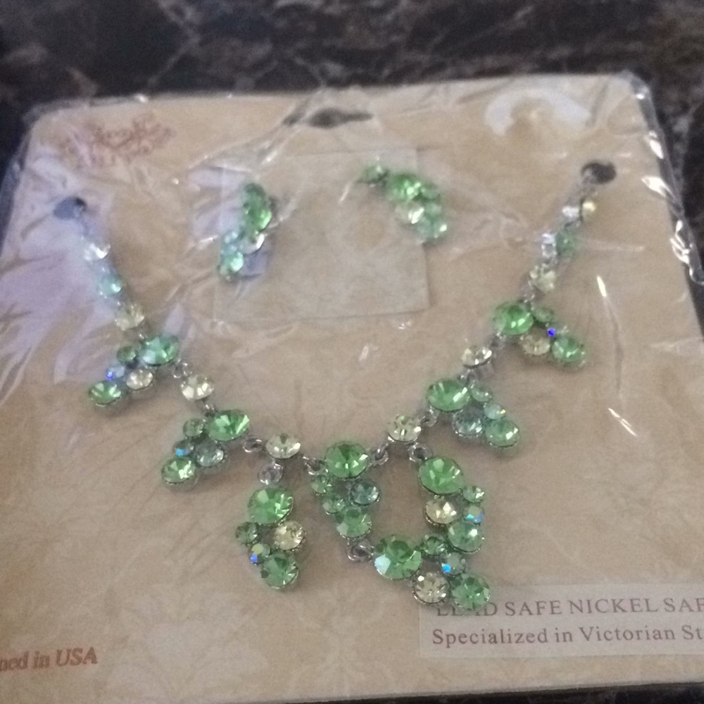 FINAL MARKDOWN Dressy new necklace and earring set (gab)